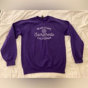 Purple Sacramento Kings Crewneck Sweatshirt